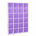 Adiroffice 72in H x 12in W x 12in D 6-Compartment Steel Tier Key Lock Storage Locker in Purple, 4PK ADI629-206-PUR-4PK